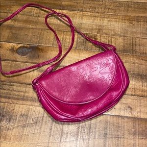 Vintage Paola Del Lungo red leather purse